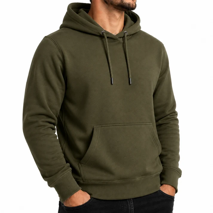 Brushed Fleece Pullover Hoodie